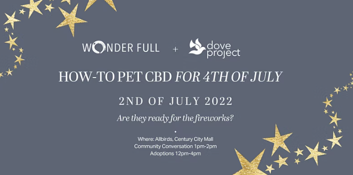 Dog Adoptions & Pet CBD in time for 4th of July at Allbirds Century City